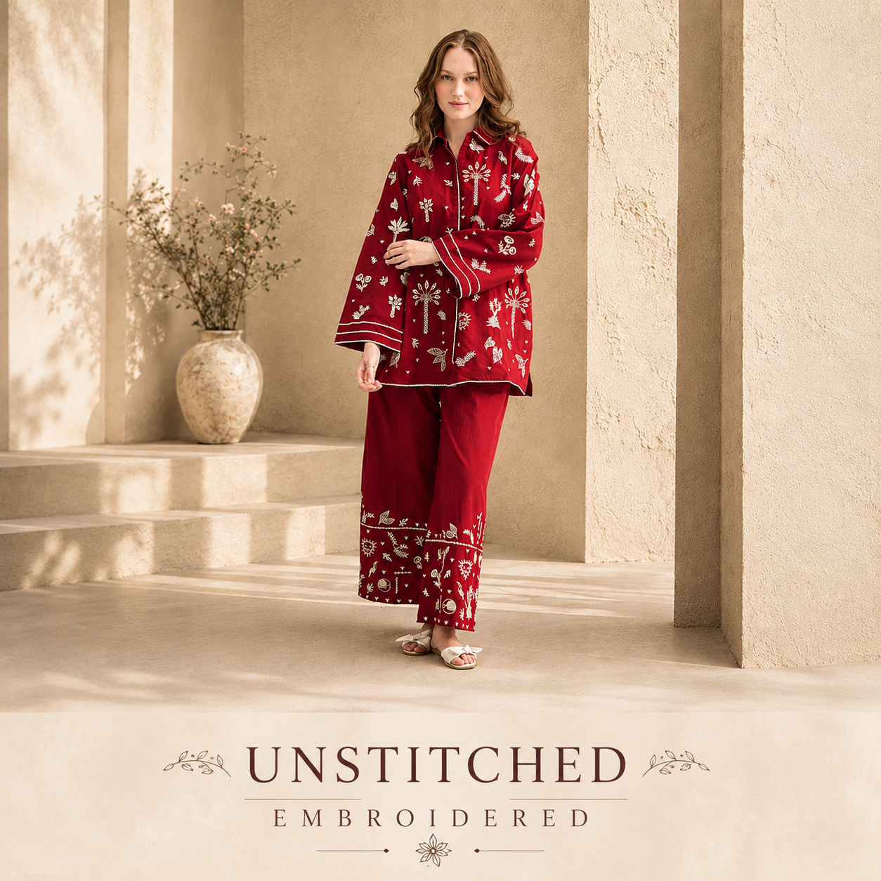 Embroidered 2 PC