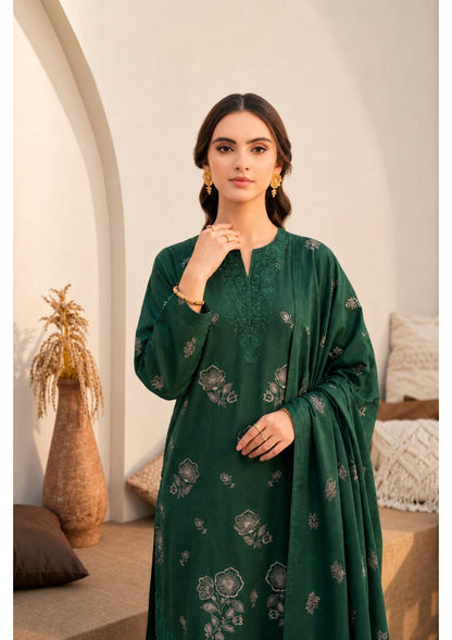Green Embroidered 3 Piece