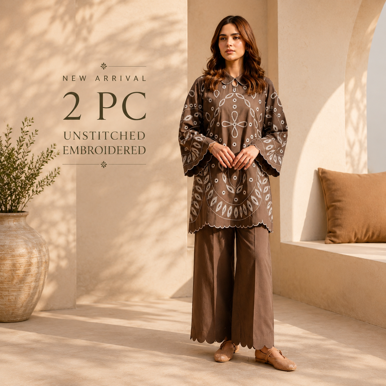 Embroidered 2 PC